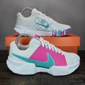 Nike Athletic Shoes White Pink Teal